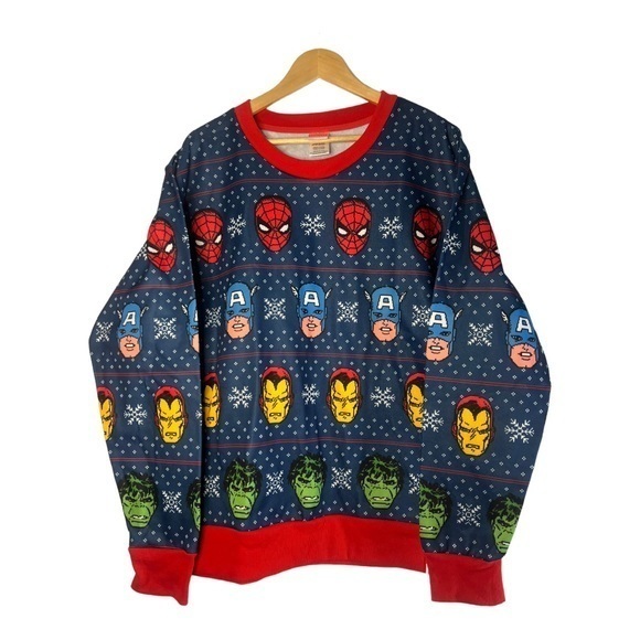 Marvel Avengers "Ugly" Sweater‎  Size L Large Holiday - Picture 4 of 5